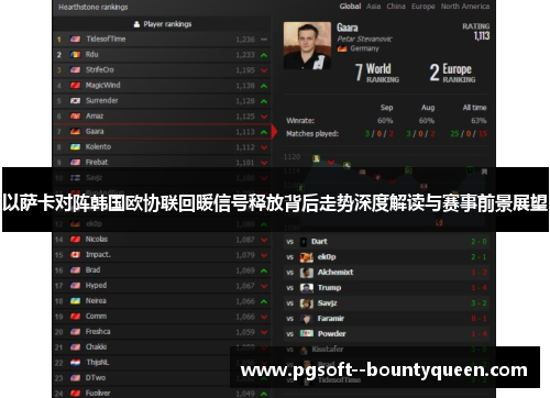 以萨卡对阵韩国欧协联回暖信号释放背后走势深度解读与赛事前景展望