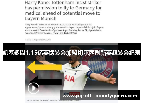 凯塞多以1.15亿英镑转会加盟切尔西刷新英超转会纪录 凯塞多以1.15亿英镑转会加盟切尔西刷新英超转会纪录